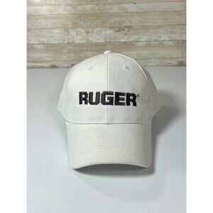 Ruger LCP Gun Pistol Firearm Cap Hat White Adjustable Embroidered Logo